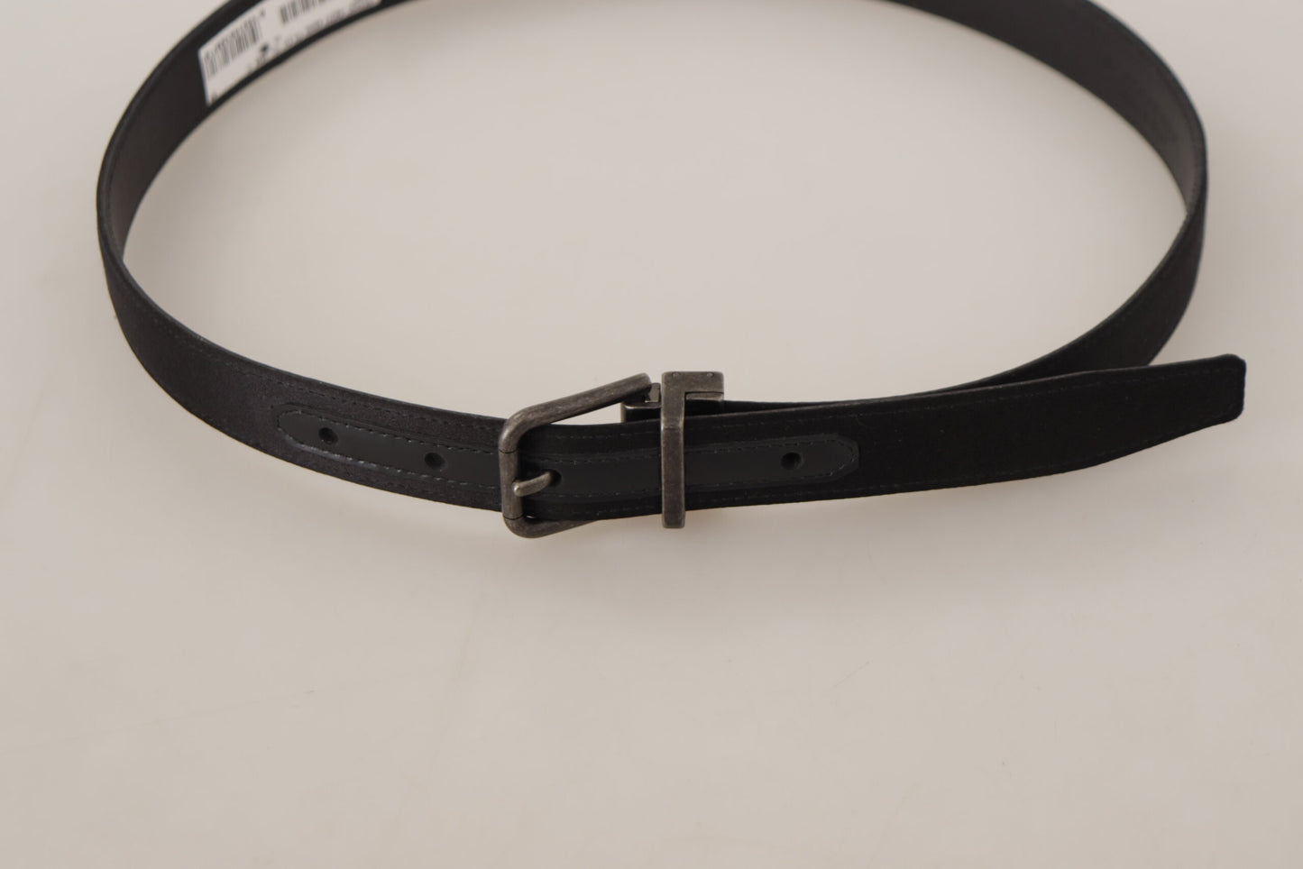 Dolce & Gabbana Elegant Black Leather Belt with Metal Buckle Dolce & Gabbana