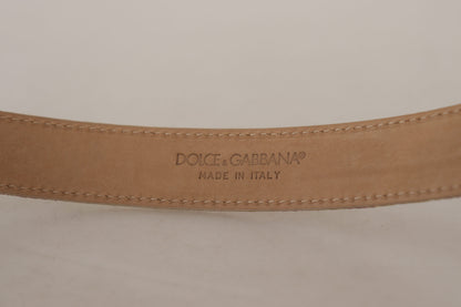 Dolce & Gabbana Chic Gold and Pink Leather Belt Dolce & Gabbana