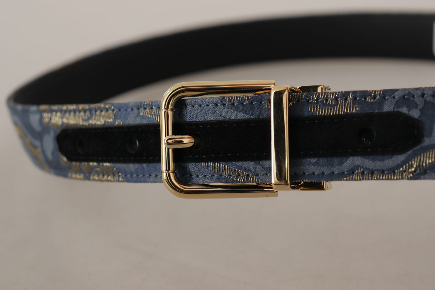 Dolce & Gabbana Elegant Navy Blue Leather Belt Dolce & Gabbana