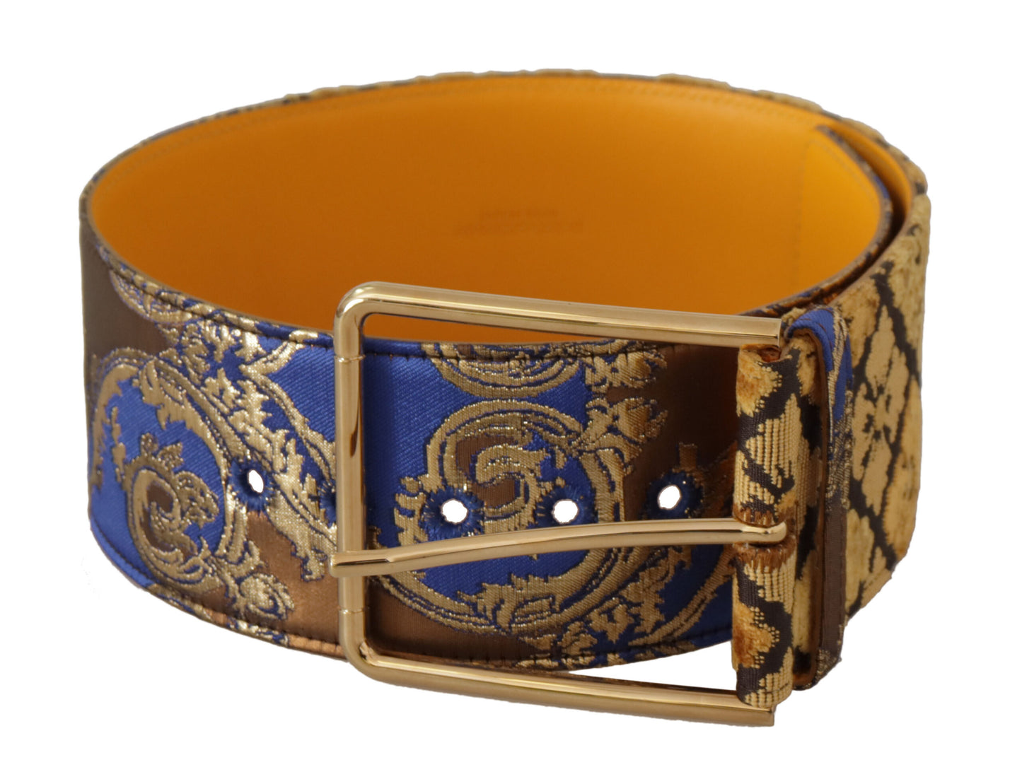 Dolce & Gabbana Elegant Blue Leather Belt with Metal Buckle Dolce & Gabbana