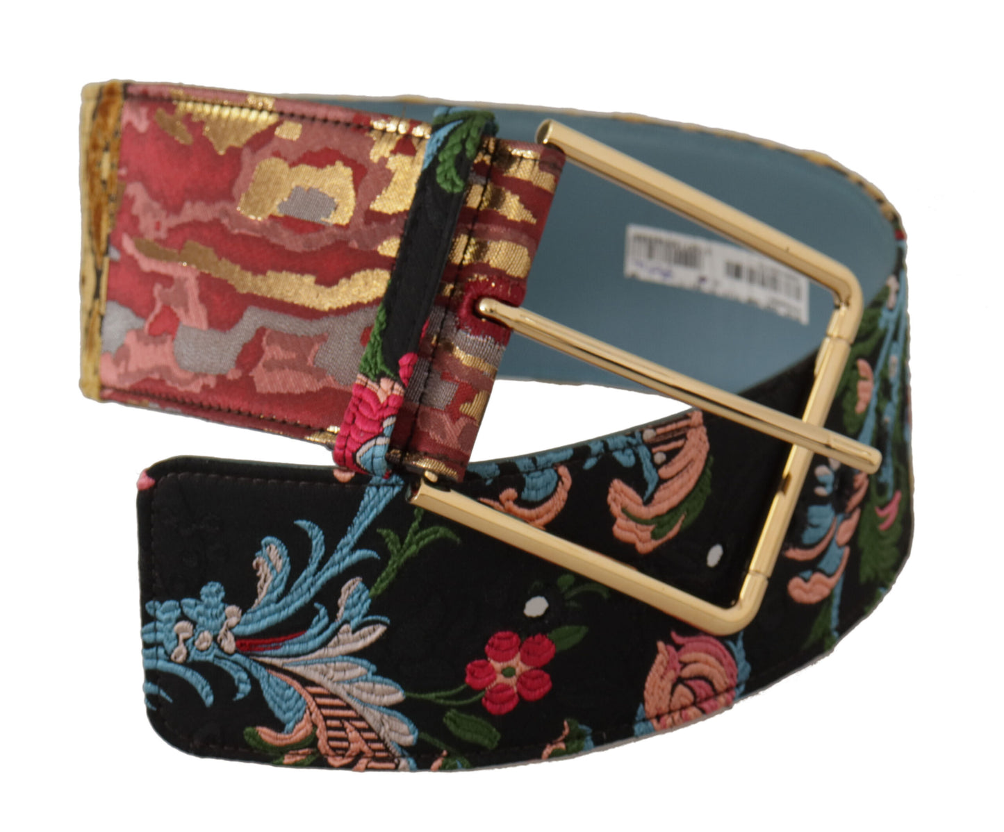 Dolce & Gabbana Multicolor Canvas Leather Statement Belt Dolce & Gabbana