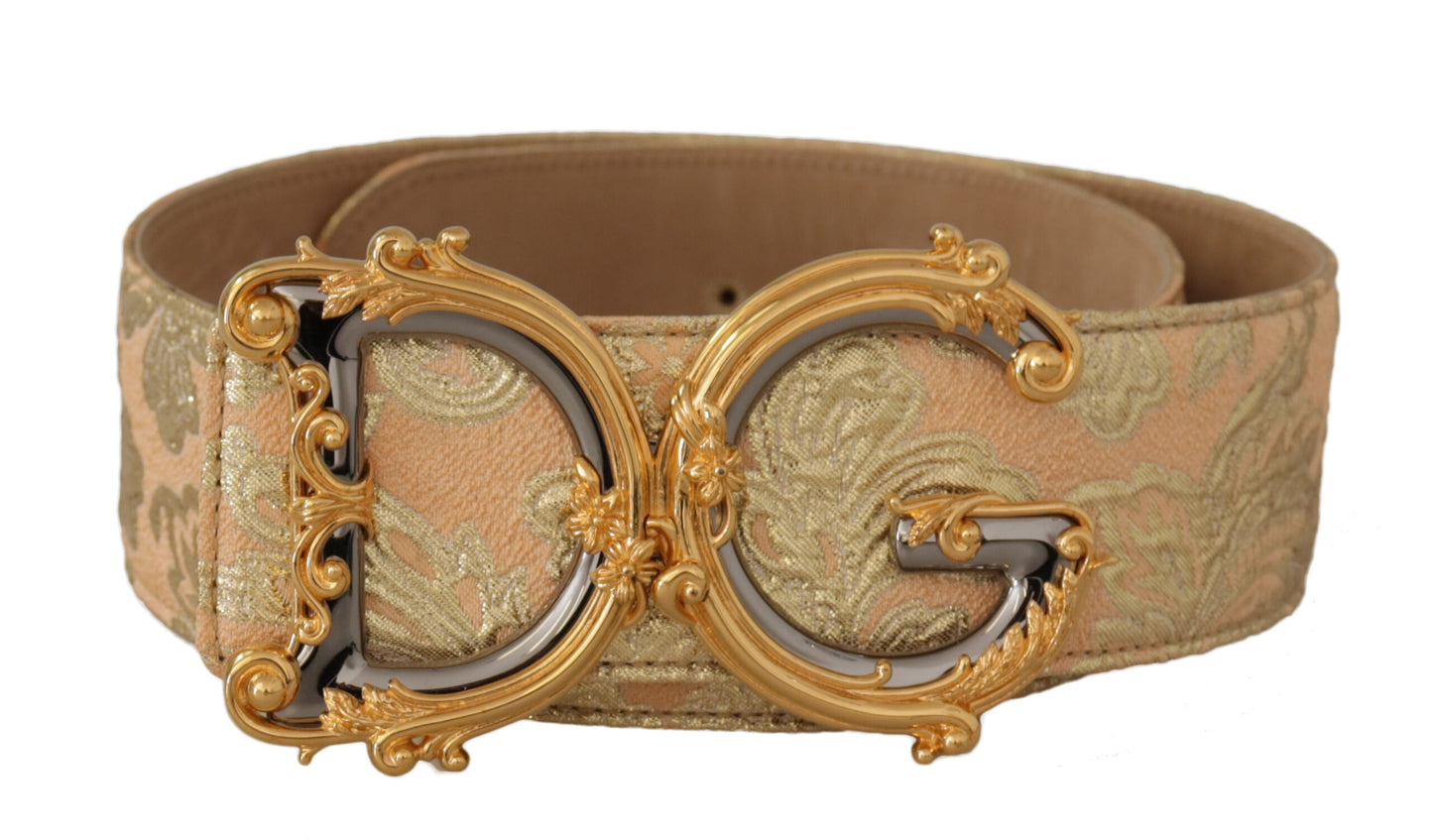 Dolce & Gabbana Elegant Leather Belt with Logo Buckle Dolce & Gabbana