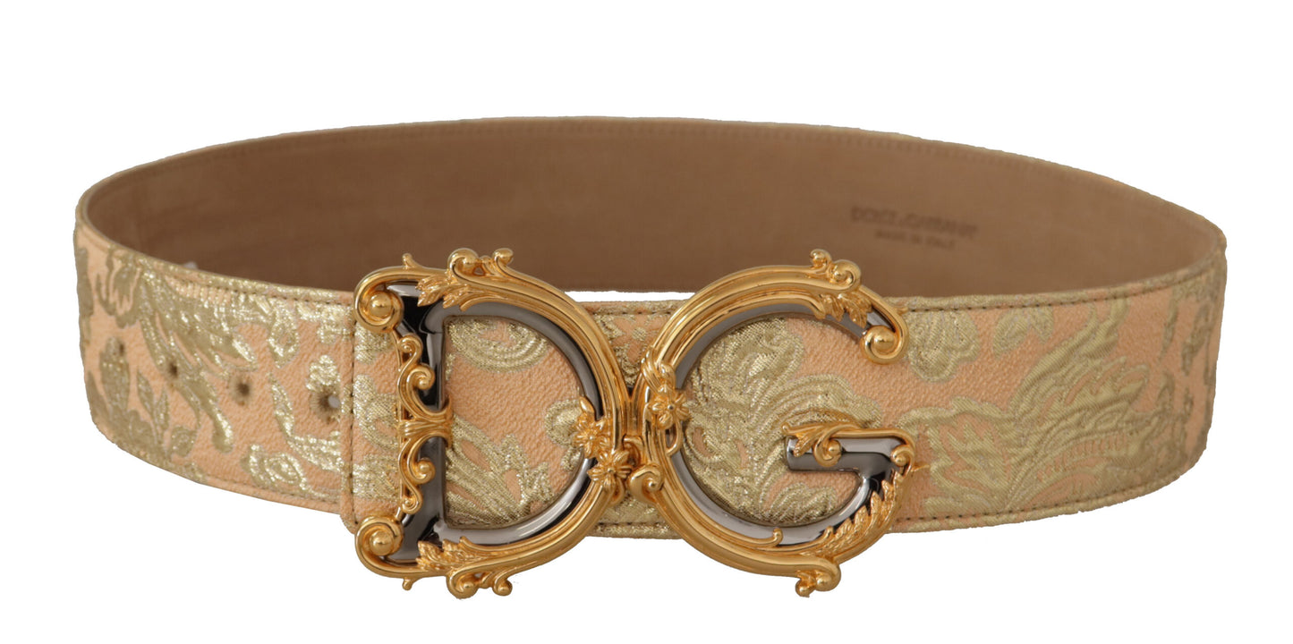 Dolce & Gabbana Elegant Leather Belt with Logo Buckle Dolce & Gabbana