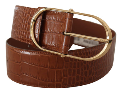 Dolce & Gabbana Enchanting Engraved Logo Leather Belt Dolce & Gabbana