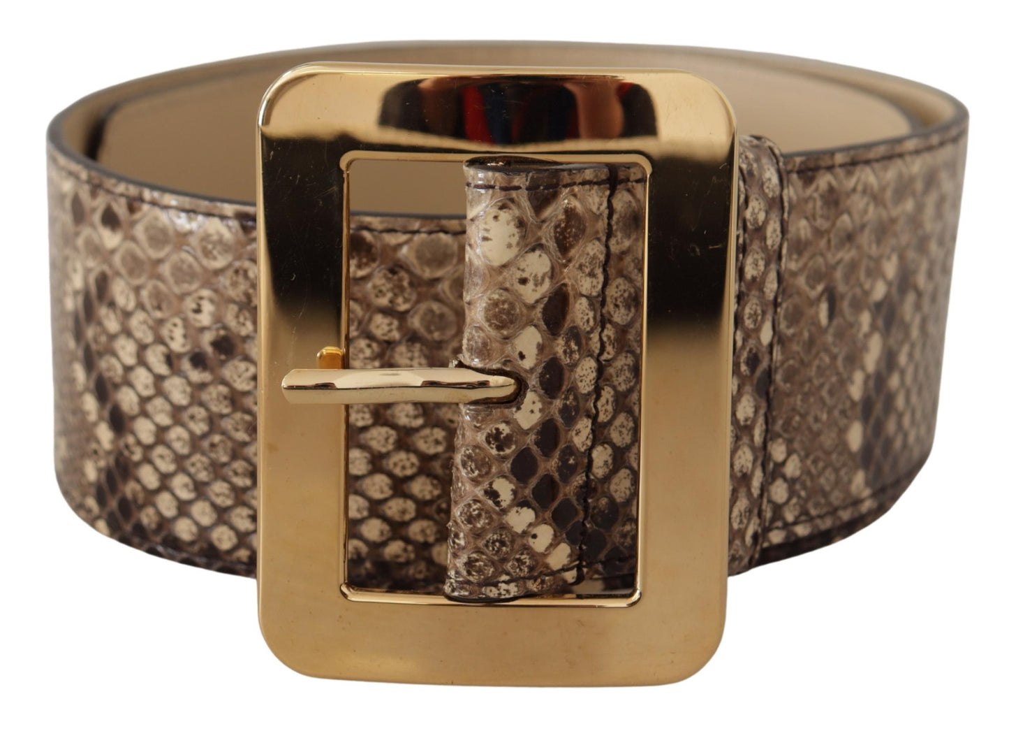 Dolce & Gabbana Elegant Leather Belt with Engraved Buckle Dolce & Gabbana