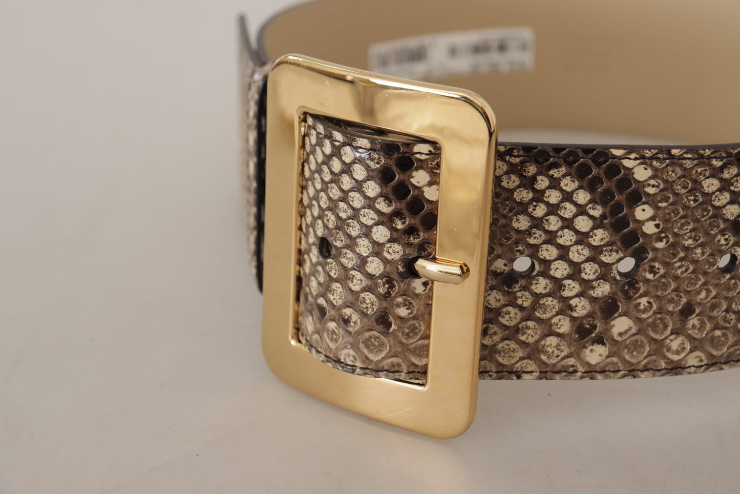 Dolce & Gabbana Elegant Leather Belt with Engraved Buckle Dolce & Gabbana