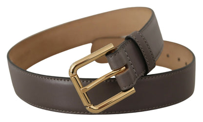 Dolce & Gabbana Elegant Engraved Buckle Leather Belt Dolce & Gabbana