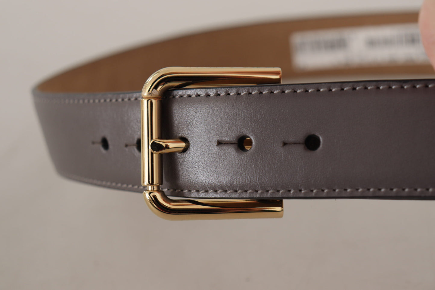 Dolce & Gabbana Elegant Engraved Buckle Leather Belt Dolce & Gabbana