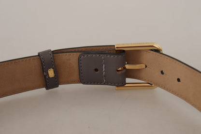 Dolce & Gabbana Elegant Engraved Buckle Leather Belt Dolce & Gabbana