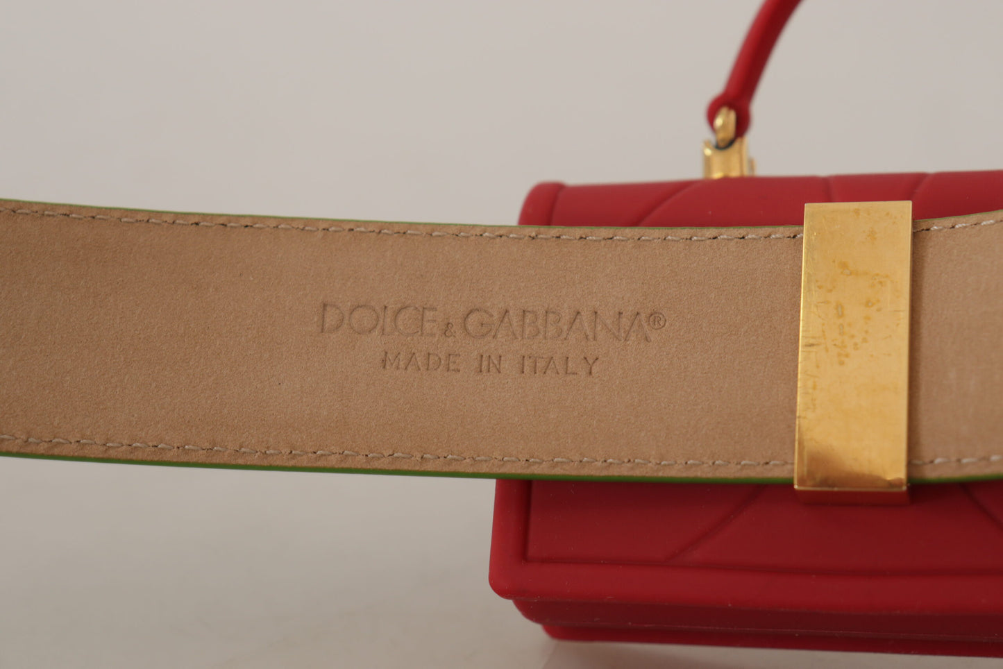 Dolce & Gabbana Elegant Leather Belt with Mini Bag Accessory Dolce & Gabbana