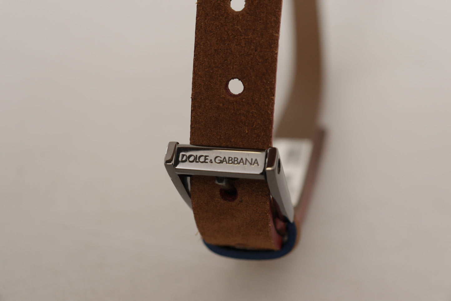 Dolce & Gabbana Chic Suede Belt with Logo Engraved Buckle Dolce & Gabbana