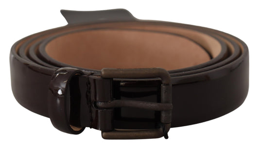 Dolce & Gabbana Elegant Black Leather Logo Buckle Belt Dolce & Gabbana