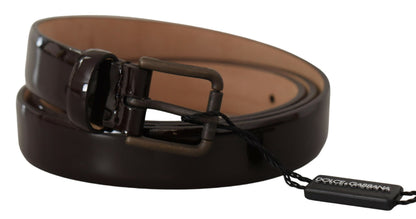 Dolce & Gabbana Elegant Black Leather Logo Buckle Belt Dolce & Gabbana