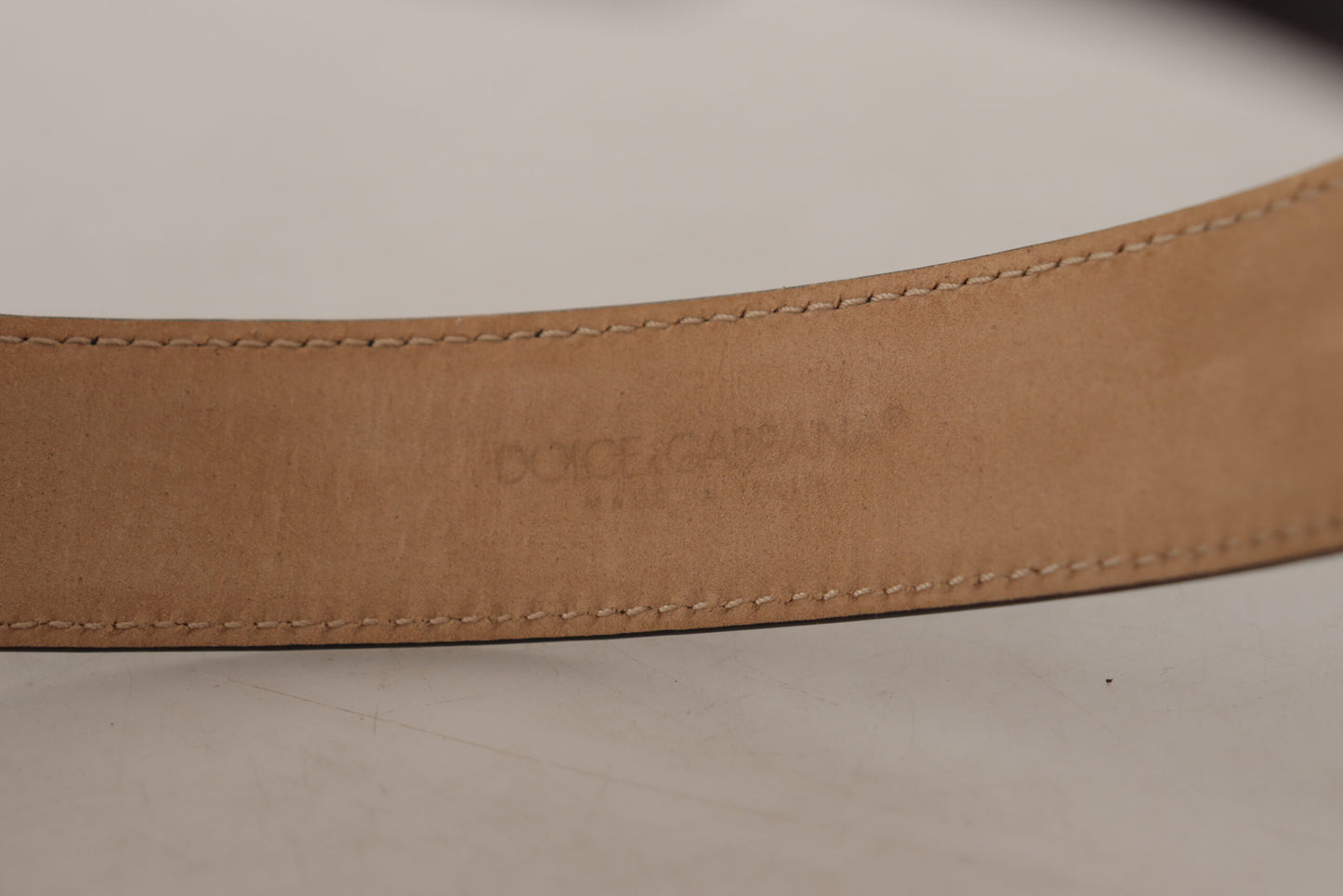 Dolce & Gabbana Elegant Leather Belt with Logo Buckle Dolce & Gabbana