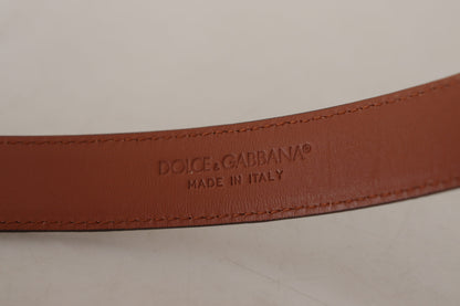 Dolce & Gabbana Elegant Engraved Leather Belt - Timeless Style Dolce & Gabbana