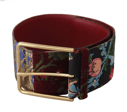 Dolce & Gabbana Engraved Logo Multicolor Leather Belt Dolce & Gabbana