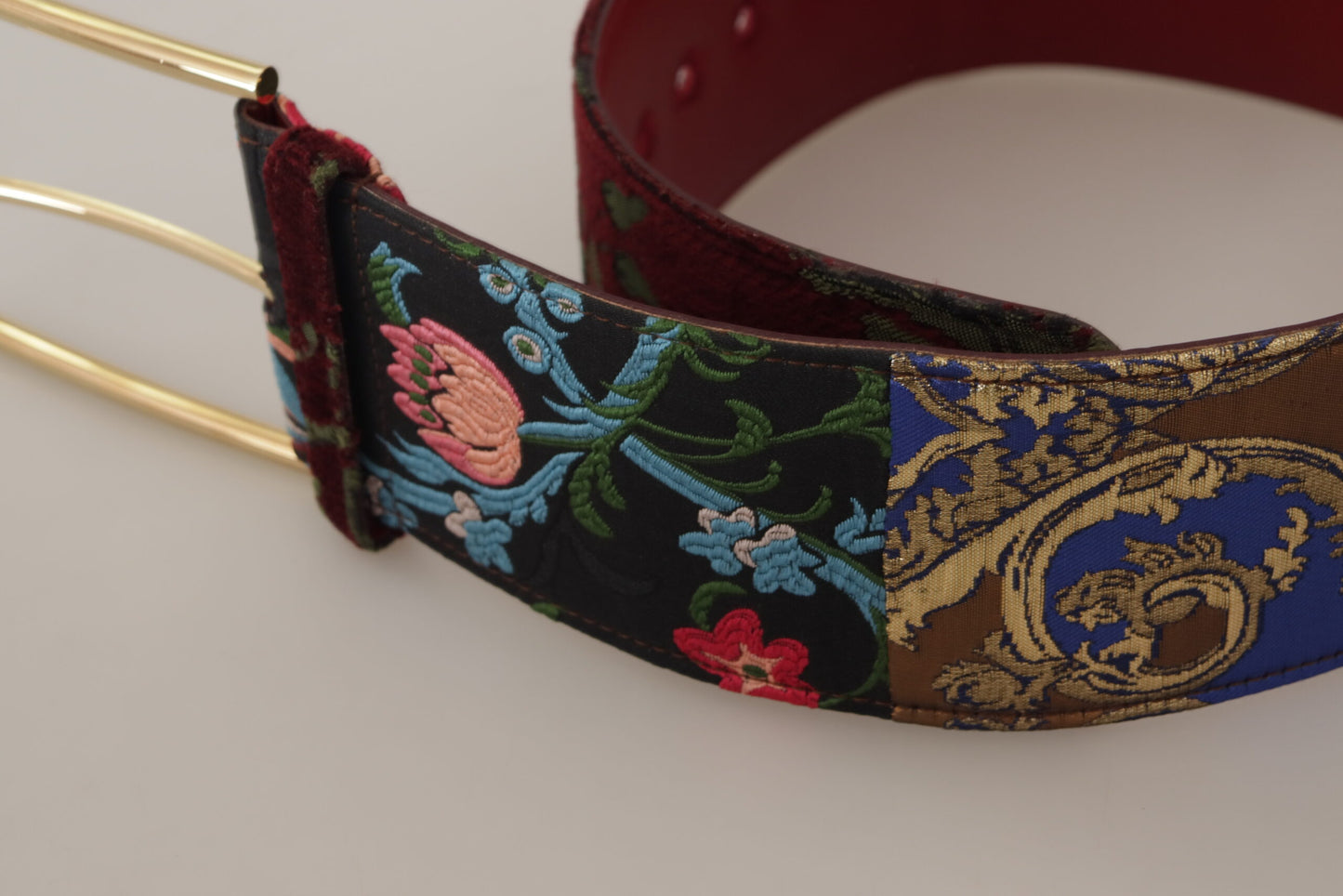 Dolce & Gabbana Engraved Logo Multicolor Leather Belt Dolce & Gabbana