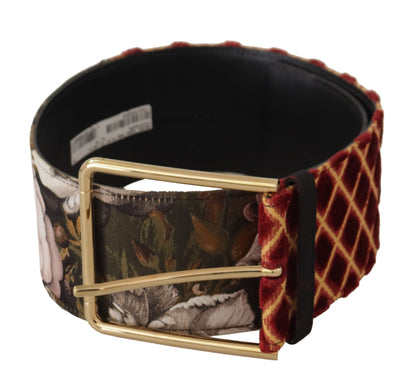 Dolce & Gabbana Engraved Logo Multicolor Leather Belt Dolce & Gabbana