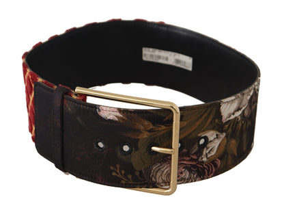 Dolce & Gabbana Engraved Logo Multicolor Leather Belt Dolce & Gabbana