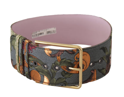 Dolce & Gabbana Elegant Multicolor Canvas-Leather Belt Dolce & Gabbana