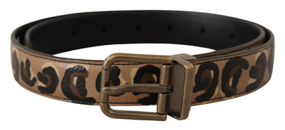 Dolce & Gabbana Chic Engraved Logo Leather Belt Dolce & Gabbana