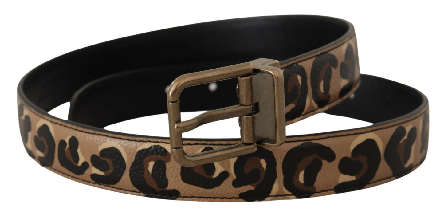 Dolce & Gabbana Chic Engraved Logo Leather Belt Dolce & Gabbana