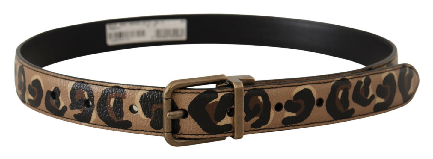 Dolce & Gabbana Chic Engraved Logo Leather Belt Dolce & Gabbana