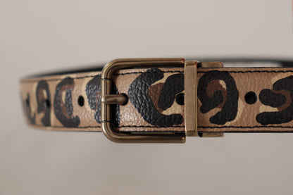 Dolce & Gabbana Chic Engraved Logo Leather Belt Dolce & Gabbana