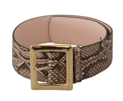 Dolce & Gabbana Elegant Leather Belt with Logo Buckle Dolce & Gabbana