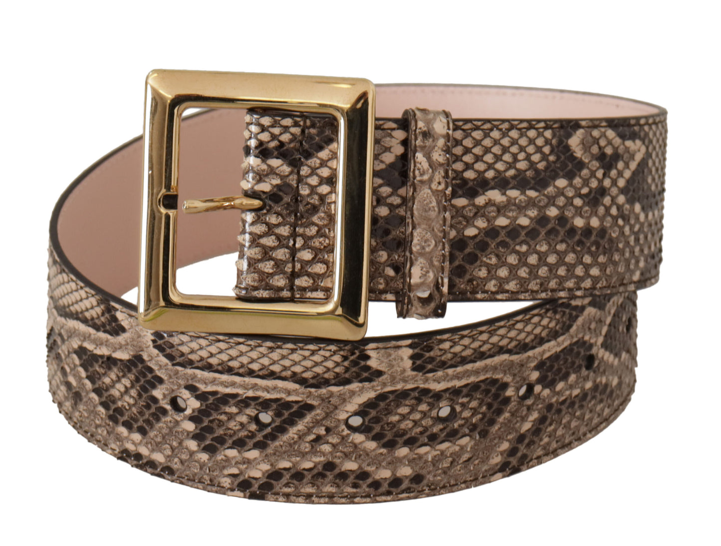 Dolce & Gabbana Elegant Leather Belt with Logo Buckle Dolce & Gabbana