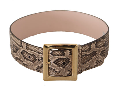 Dolce & Gabbana Elegant Leather Belt with Logo Buckle Dolce & Gabbana