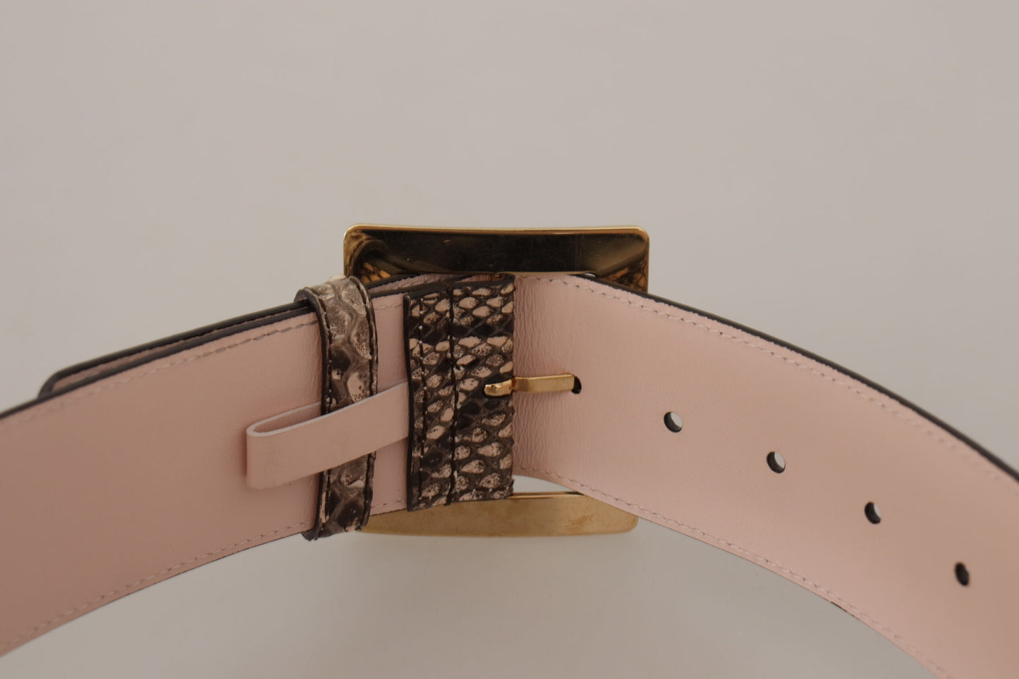 Dolce & Gabbana Elegant Leather Belt with Logo Buckle Dolce & Gabbana