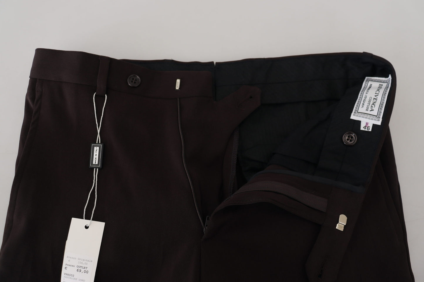 BENCIVENGA Elegant Brown Italian Dress Pants BENCIVENGA