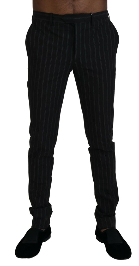 BENCIVENGA Elegant Striped Viscose Dress Pants for Men BENCIVENGA