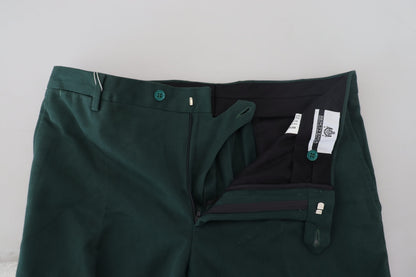 BENCIVENGA Elegant Dark Green Chino Trousers BENCIVENGA