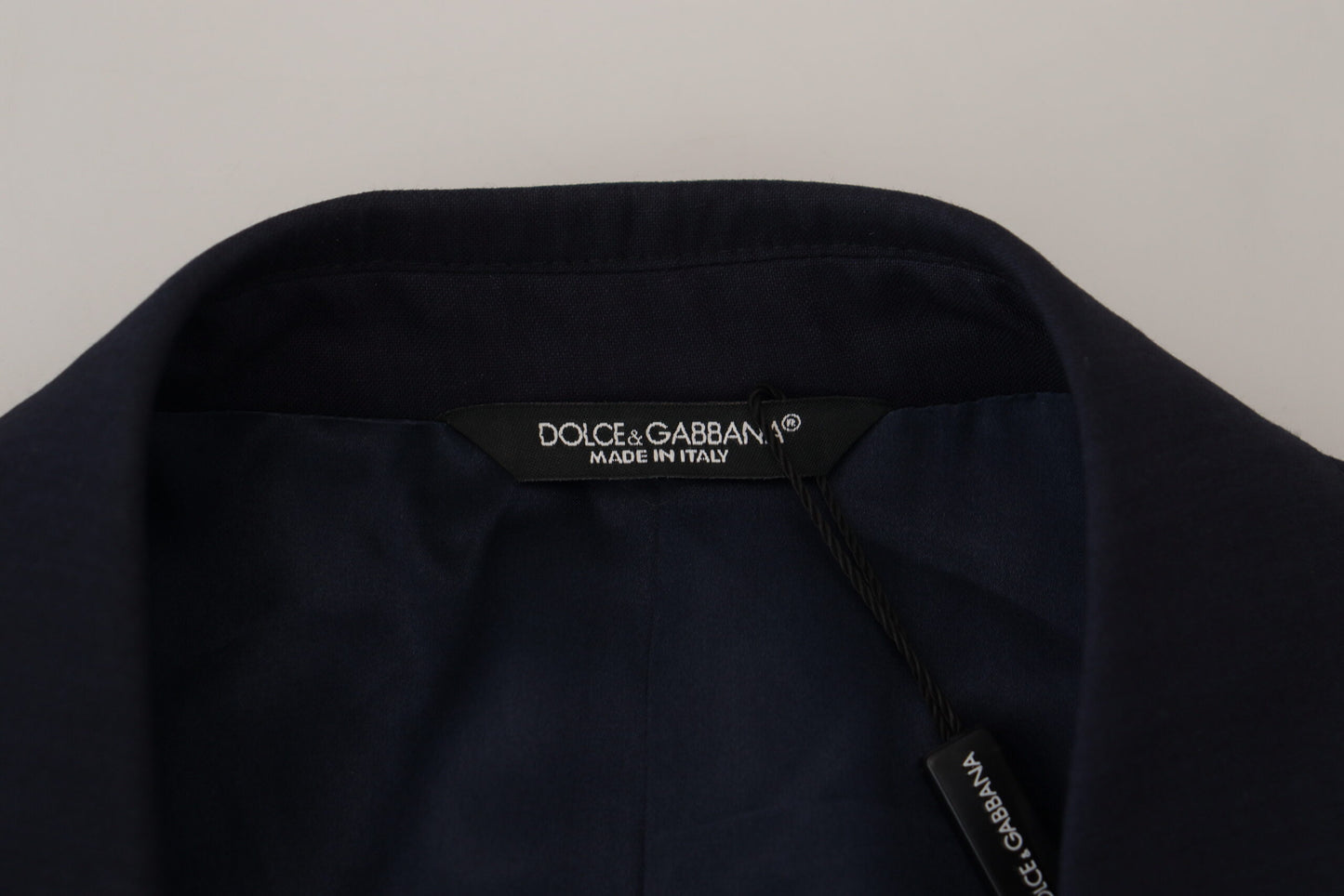 Dolce & Gabbana Elegant Blue Wool Silk Blazer Jacket Dolce & Gabbana