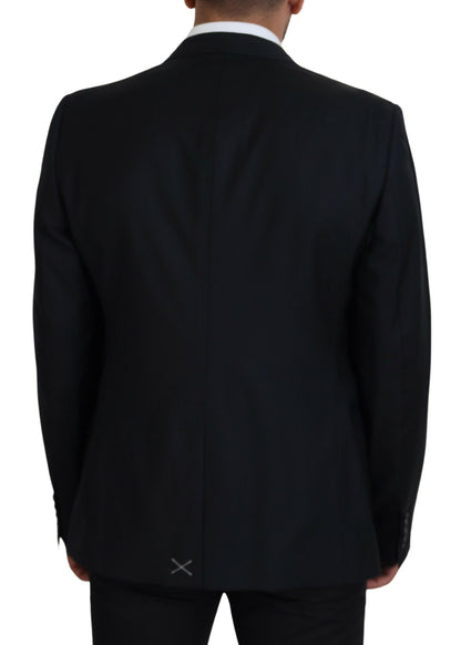 Dolce & Gabbana Elegant Dark Blue Single Breasted Blazer Dolce & Gabbana