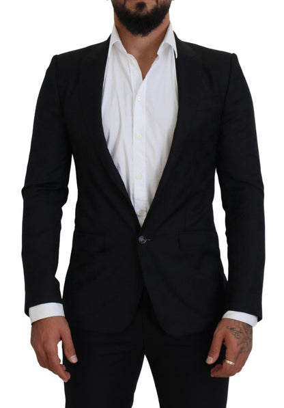 Dolce & Gabbana Elegant Martini Style Black Formal Blazer Dolce & Gabbana