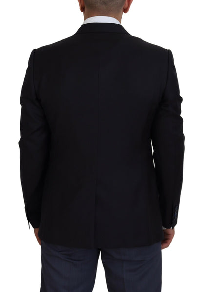 Dolce & Gabbana Elegant Dark Blue Martini Blazer Dolce & Gabbana