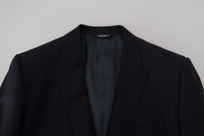 Dolce & Gabbana Elegant Dark Blue Martini Blazer Dolce & Gabbana