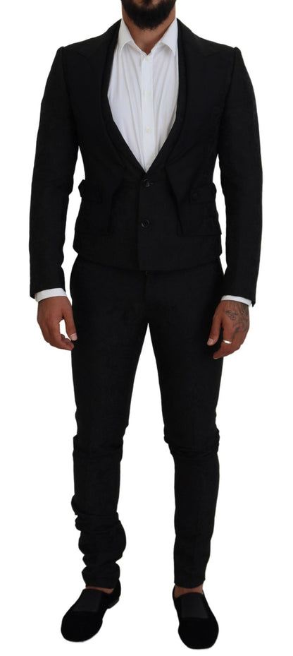 Dolce & Gabbana Elegant Black Martini Suit for the Modern Man Dolce & Gabbana