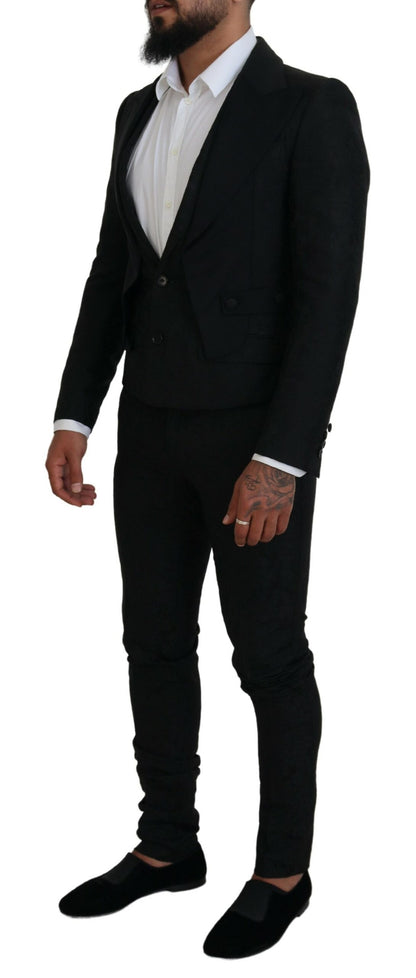 Dolce & Gabbana Elegant Black Martini Suit for the Modern Man Dolce & Gabbana