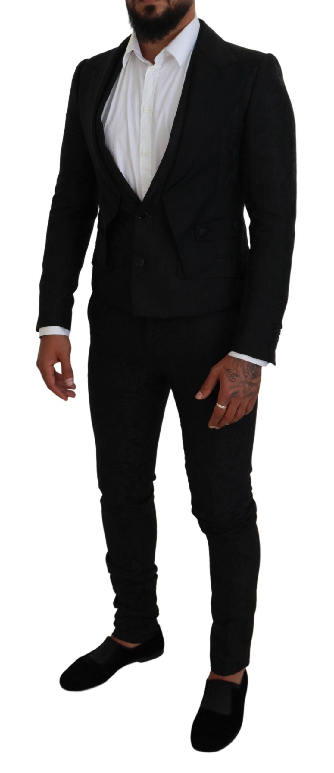 Dolce & Gabbana Elegant Black Martini Suit for the Modern Man Dolce & Gabbana