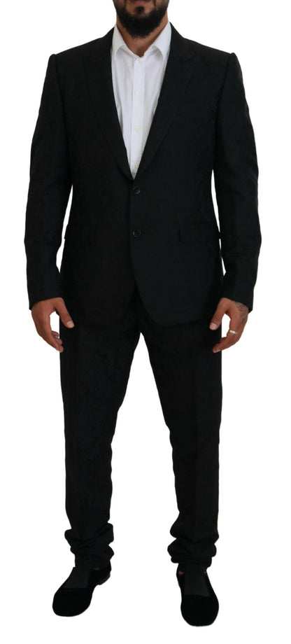 Dolce & Gabbana Black Martini Slim Fit Designer Suit Dolce & Gabbana