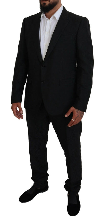 Dolce & Gabbana Black Martini Slim Fit Designer Suit Dolce & Gabbana