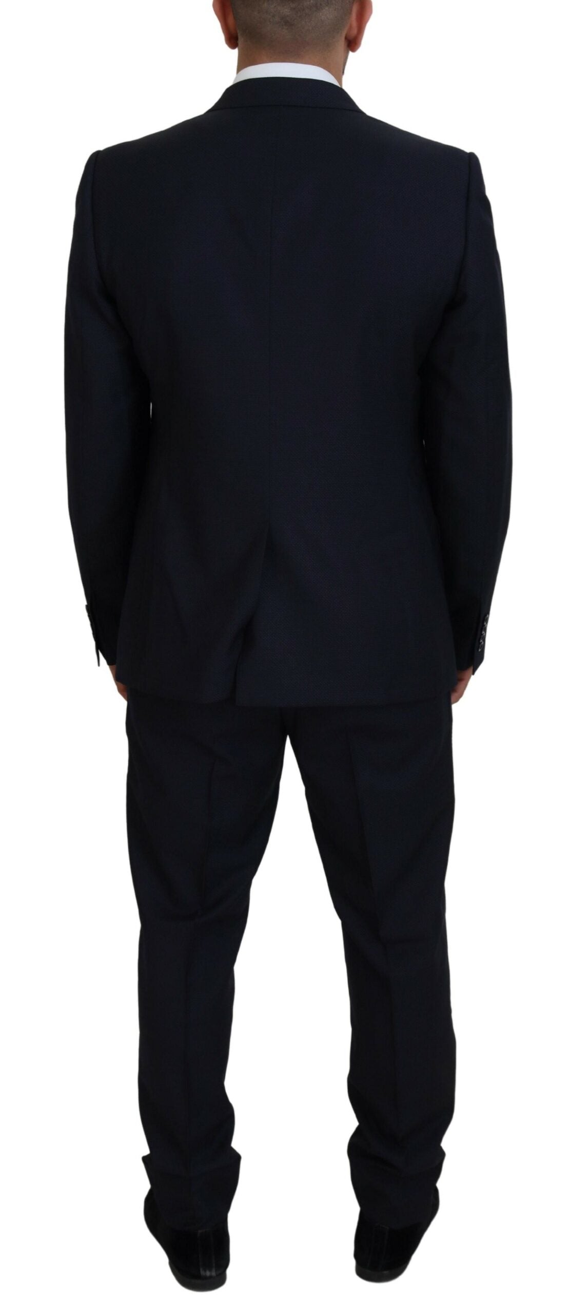 Dolce & Gabbana Elegant Blue Martini Wool-Silk Blend Suit Dolce & Gabbana