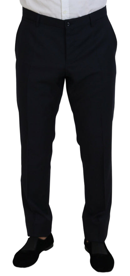 Dolce & Gabbana Elegant Blue Martini Wool-Silk Blend Suit Dolce & Gabbana