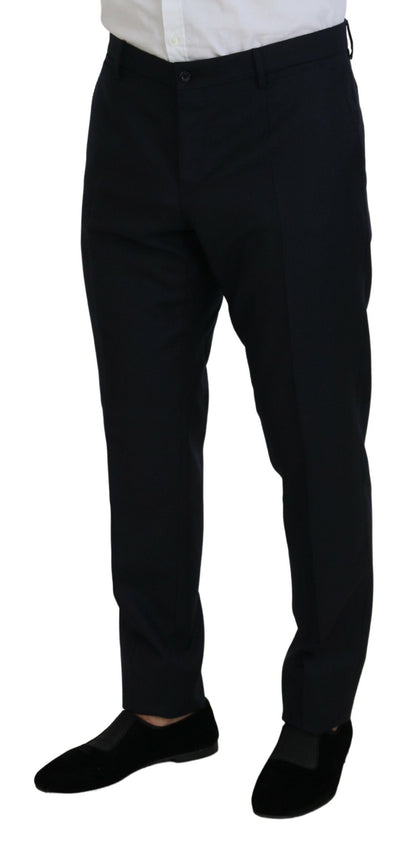 Dolce & Gabbana Elegant Blue Martini Wool-Silk Blend Suit Dolce & Gabbana