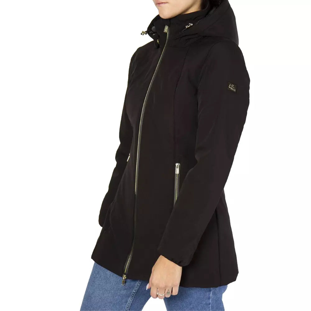 Yes Zee Black Polyamide Women Jacket