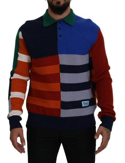 Dolce & Gabbana Pullover Sweater in Multicolor Stripes Dolce & Gabbana